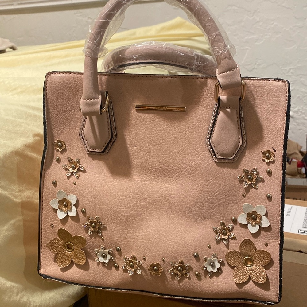 New Aldo pink flower purse